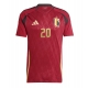 Belgia Lois Openda #20 Tricou Fotbal Replică European 2024 Barbati Acasa